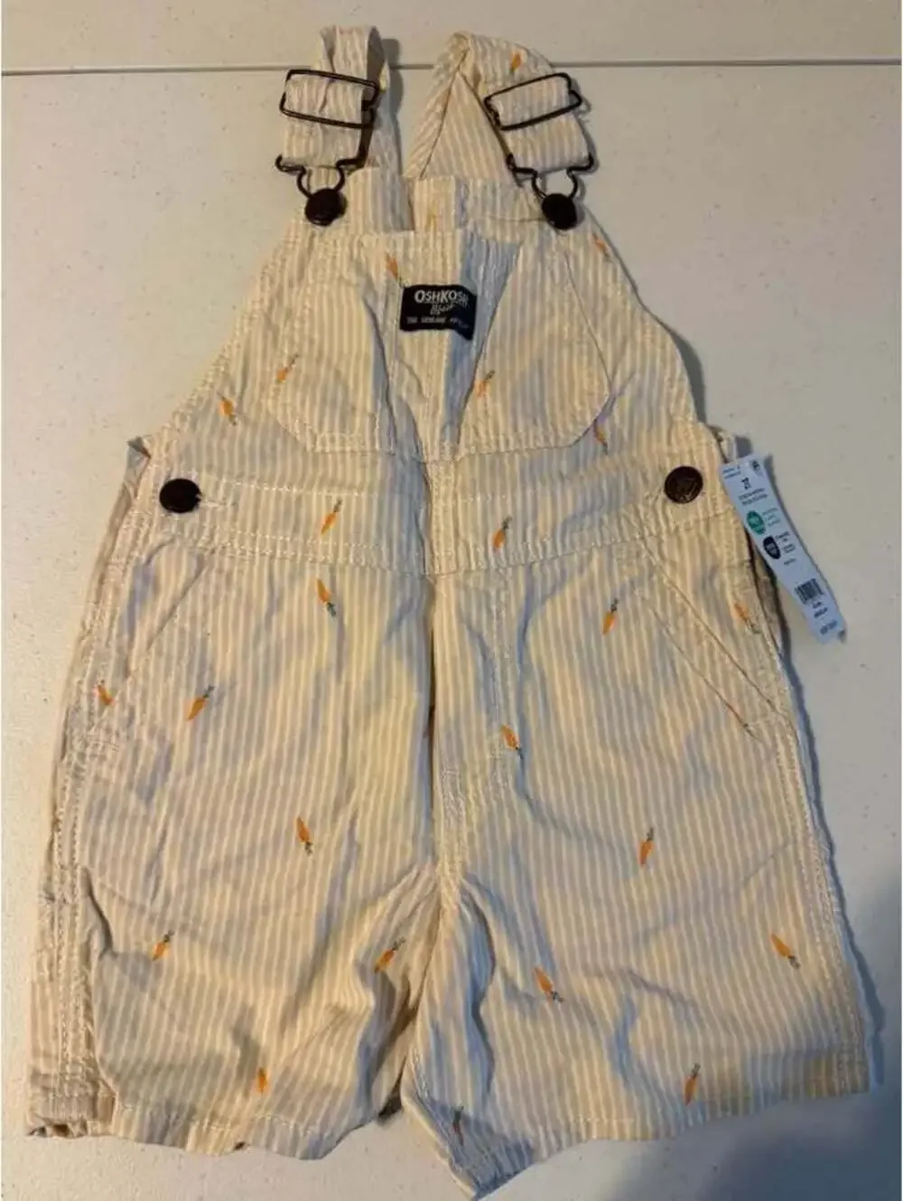 OshKosh B'gosh Carrot Print Overalls Size 2T